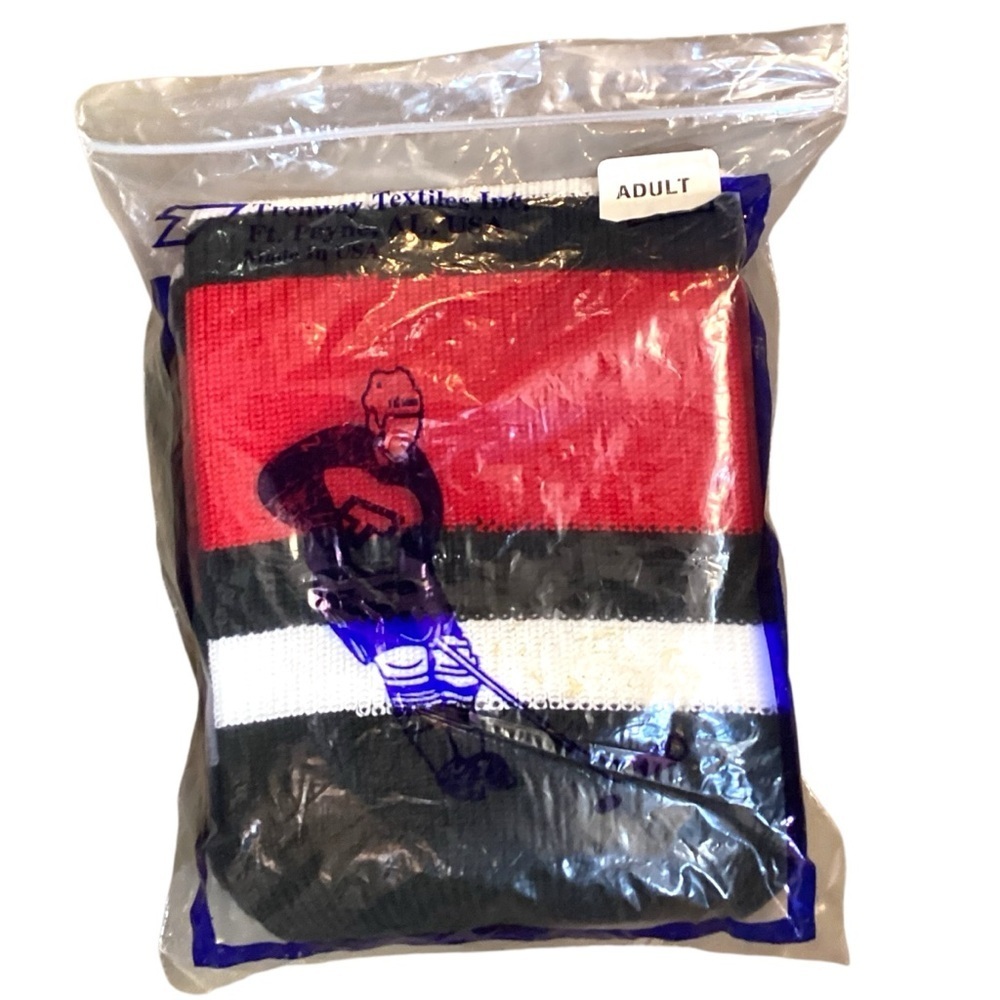 Trenway Textiles Ribbed Knit Northwestern Pro‎ Style Hockey Hose Socks Adult NEW